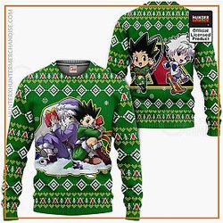 HxH Merch: Gon Freecss &amp; Zoldyck Killua Ugly Christmas Sweater Xmas