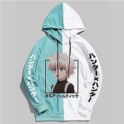 Hunter x Hunter Killua Split Color Mint 3D Hoodies
