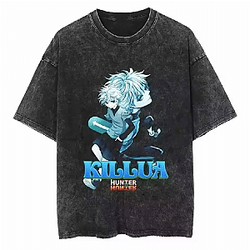 Killua Godspeed PTTT1005 Washed Hunter x Hunter T-Shirts