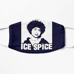 Ice Spice rapper illustration  Flat Mask RB1608