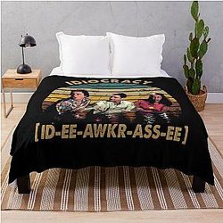 vintage retro film Idiocracy movie throw blanket