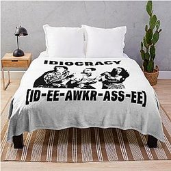 Funny movie Idiocracy Throw Blanket