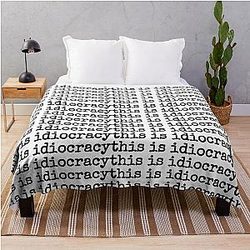 Idiocracy Throw Blanket