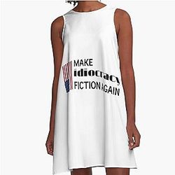 Make Idiocracy A-Line Black Dress