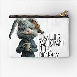 Unwilling participant in the Idiocracy Zipper Pouch
