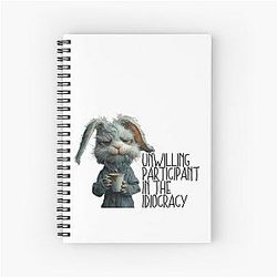 Unwilling participant in the Idiocracy spiral notebook