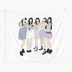 Illit Magnetic Minimalist Kpop Tapestry