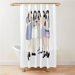 ILLIT Magnetic Minimalist Kpop Shower Curtain