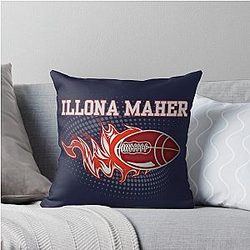 Ilona Maher Rugby USA Team Throw Pillow