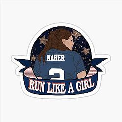 Ilona Maher Jersey Run Like a Girl Rugby Sevens USA Sticker