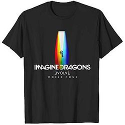 Imagine Dragons T-Shirt - Evolve World Tour Rainbow Beam Edition
