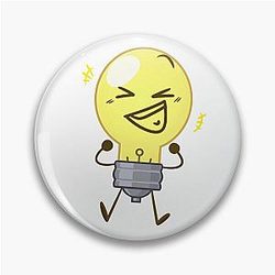 Lightbulb Inanimate Insanity Pin