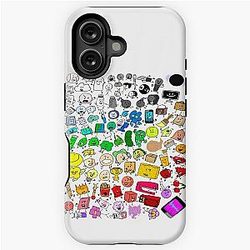BFDI Inanimate Insanity All Characters (Transparent) iPhone Tough Case