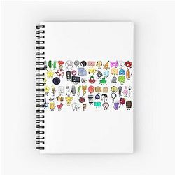 inanimate insanity-all characters Spiral Notebook