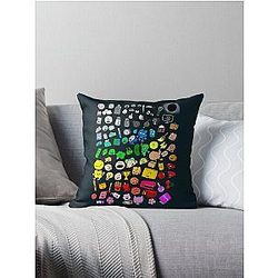 BFDI Inanimate Insanity All Characters Transparent Classic   Throw Pillow