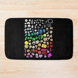 BFDI Inanimate Insanity All Characters Transparent Classic   Bath Mat