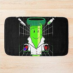 Test tube inanimate insanity "Still alive" Bath Mat