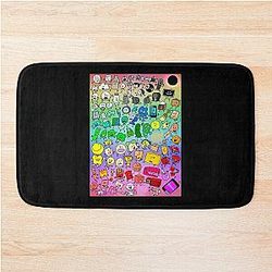 Bfdi Inanimate Insanity All Characters (Rainbow) Classic T-Shirt Bath Mat