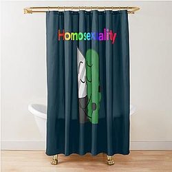 Inanimate Insanity Inspired Knickle Kiss Homosexuality  Shower Curtain
