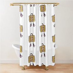 Suitcase Inanimate Insanity Drip Shower Curtain