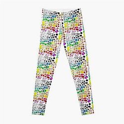BFDI Inanimate Insanity All Characters (Transparent) Leggings