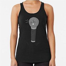 microphone inanimate insanity  Racerback Tank Top