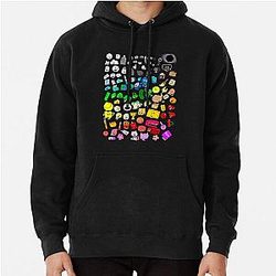 BFDI Inanimate Insanity All Characters (Transparent) Pullover Hoodie