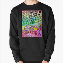 BFDI Inanimate Insanity All Characters (Rainbow) Pullover Sweatshirt