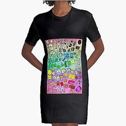 Bfdi Inanimate Insanity All Characters (Rainbow) Classic T-Shirt Graphic T-Shirt Dress