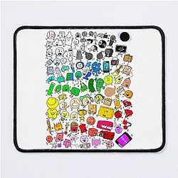 BFDI Inanimate Insanity All Characters (Transparent) Mouse Pad