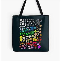 BFDI Inanimate Insanity All Characters Transparent Classic   All Over Print Tote Bag