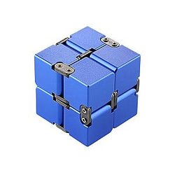 New Blue Aluminum Infinity Cube Fidget Anti Stress Toy