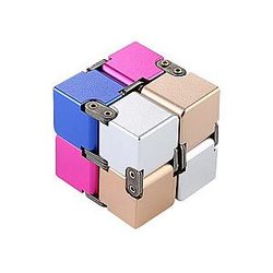 4-Colored Solid Aluminum Infinity Cube Fidget Anti Stress Toy