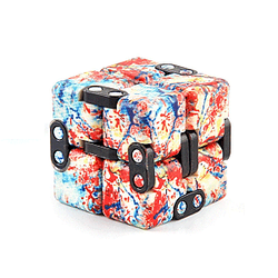 Multi-Colored Red Smooth Infinity Cube Fidget Toys for Stress Relief