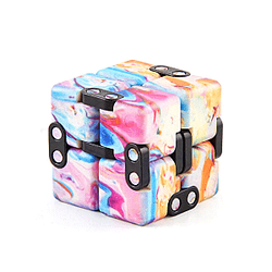 Multi-Colored Pink Smooth Infinity Cube Fidget Toys for Stress Relief