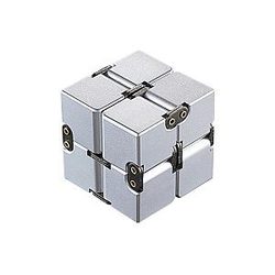 Silver Solid Aluminum Infinity Cube Fidget Anti Stress Toy