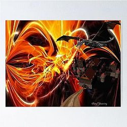 castle in flames Poster RB0712
