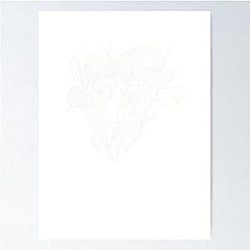 ram skull in flames 3 in Poster RB0712