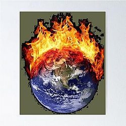 EARTH IN FLAMES Graphic  	 Poster RB0712