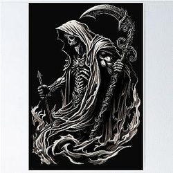 Grim reaper in flames Poster RB0712