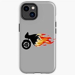 motorbike in flames iPhone Tough Case RB0712