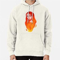 Girl in Flames Pullover Hoodie RB0712