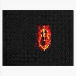 Acoustic Guitar In Flames Racerback Tank Top Jigsaw Puzzle RB0712