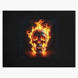 Skull in Flames Jigsaw Puzzle RB0712