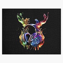 headphones in flames   Jigsaw Puzzle RB0712