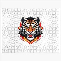 Tiger in Flames Design Jigsaw Puzzle RB0712