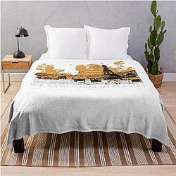 Paris In Flames Throw Blanket RB0712
