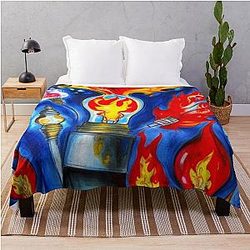 In Flames  Bulbs in Flames Throw Blanket RB0712