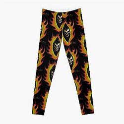 Reaper Head in Flames Leggings RB0712