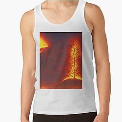 trees covered in flames Tank Top RB0712